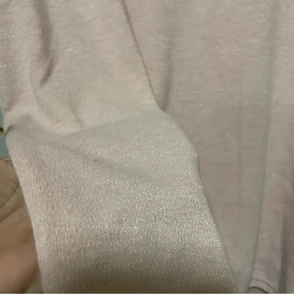 Listicle Short Sleeve Sweater Medium Inverted Seams Side Slits Pink - Picture 4 of 8
